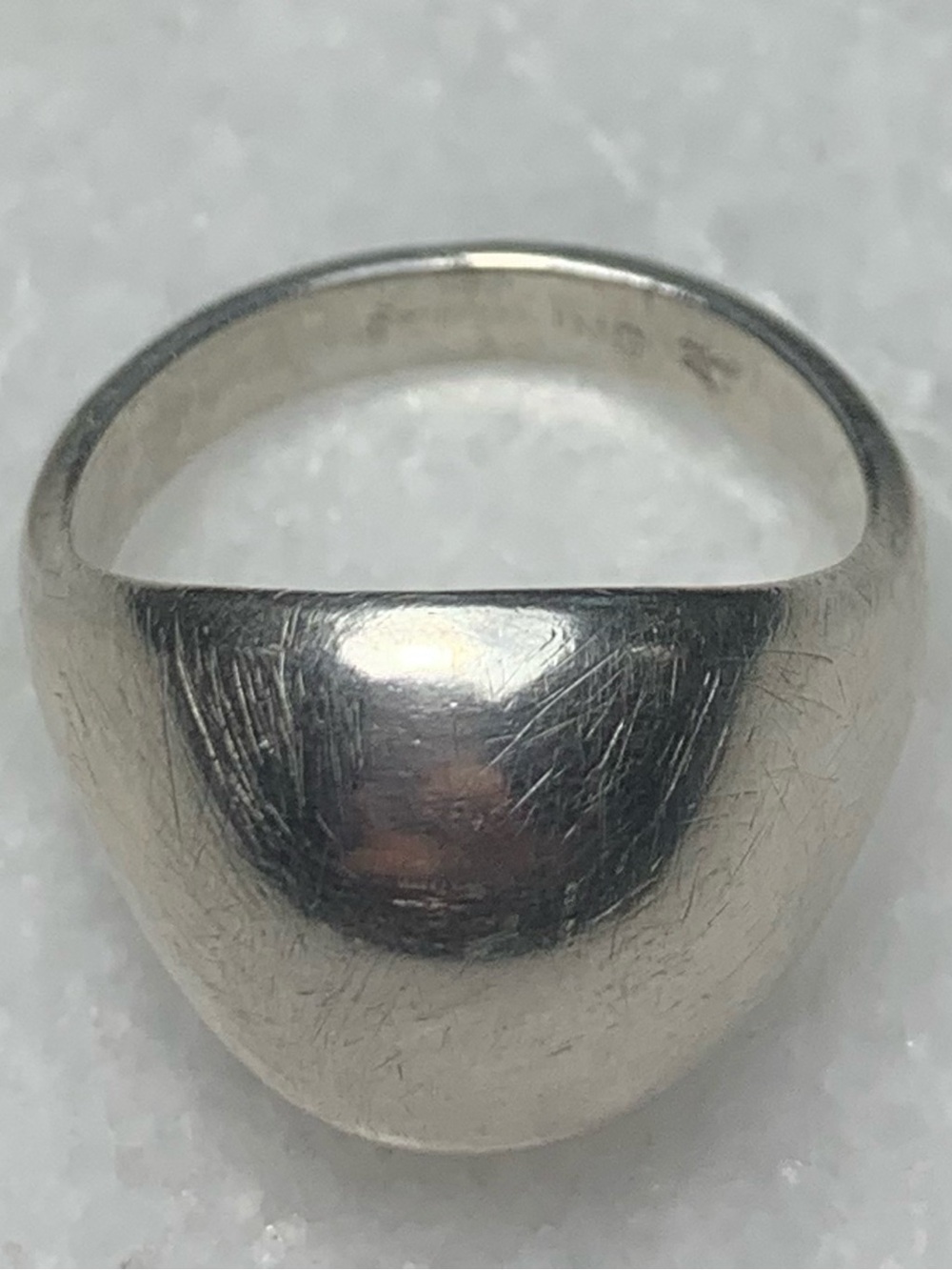 Sterling Silver Dome Ring Size 6.75 Minimalist Statement Unisex 6g
